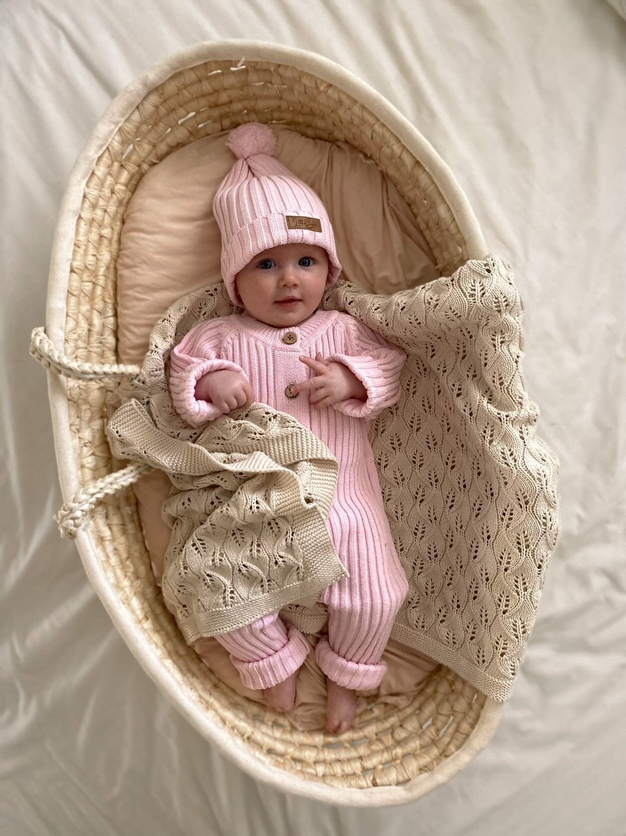 Knitted Newborn Beanie Pink