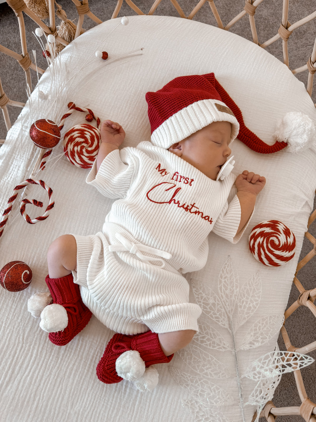 My First Christmas - Fine Rib Shirt and Shorts Set