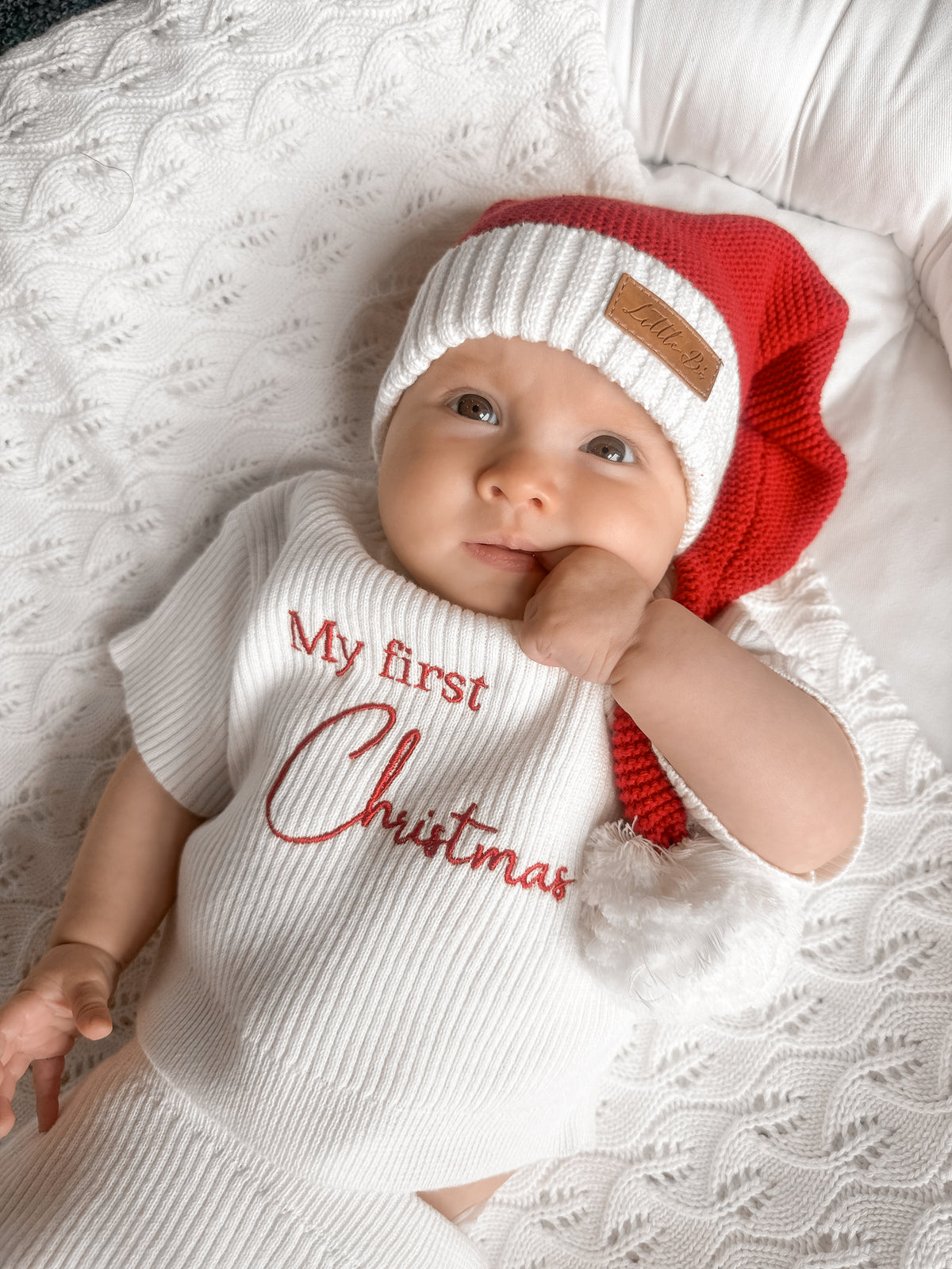 My First Christmas - Fine Rib Shirt and Shorts Set