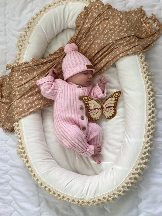 Knitted Newborn Beanie Pink