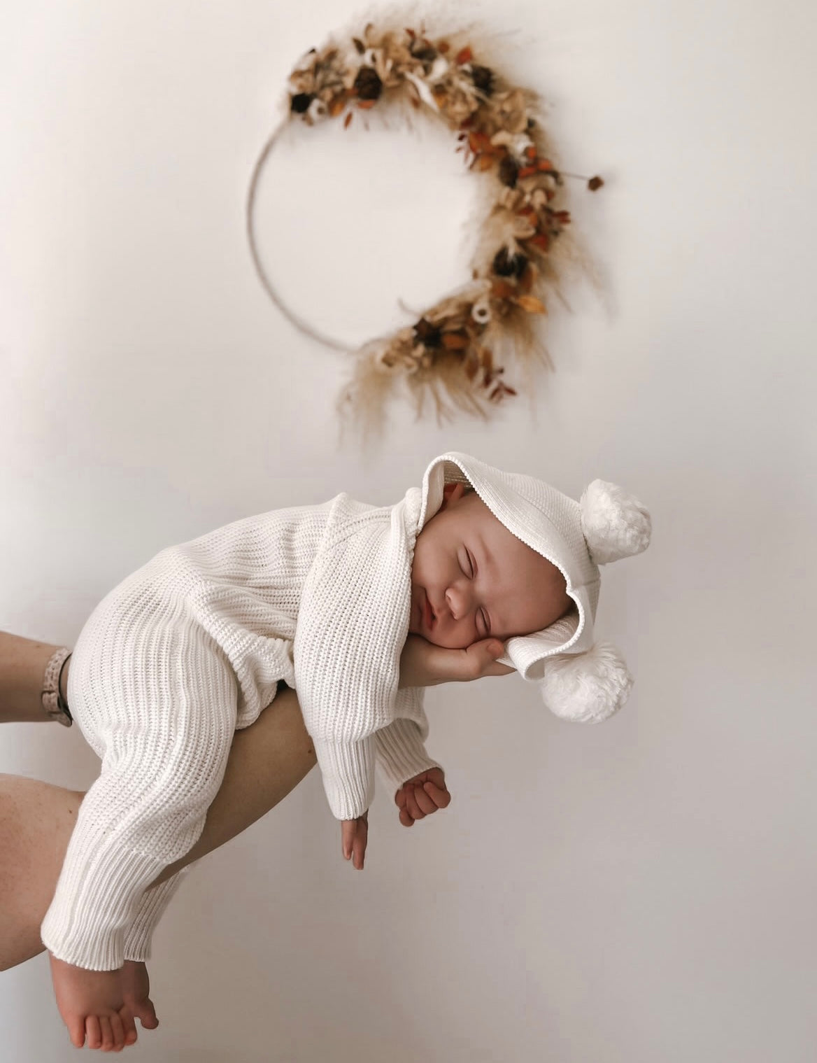 Knitted Cotton Classic Hoodie - Milk