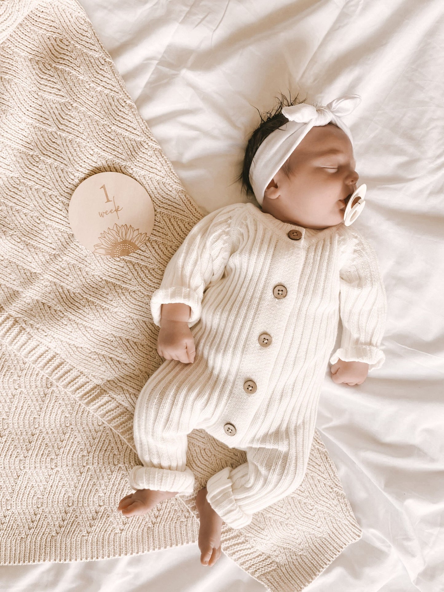 Ribbed Romper ~ Milk - Little B's