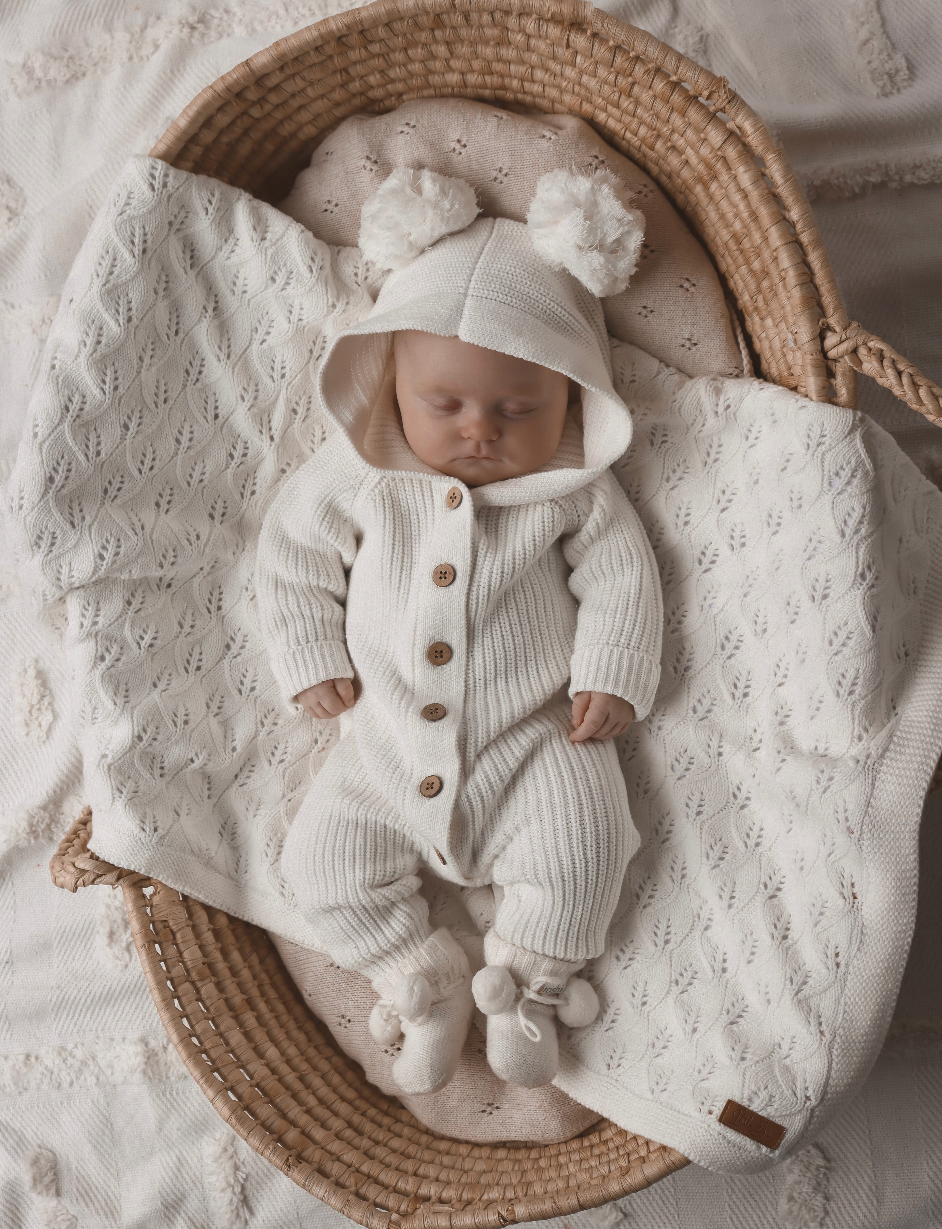 Knitted Cotton Classic Hoodie - Milk
