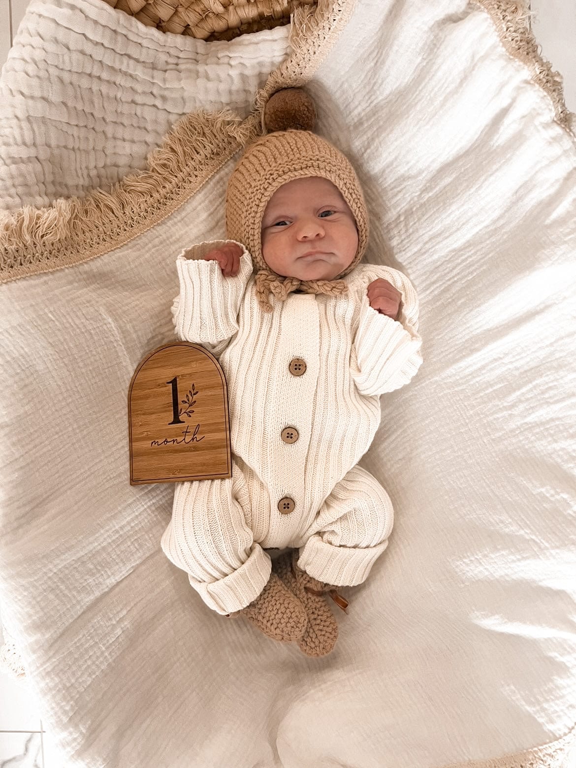 Ribbed Romper ~ Milk - Little B's
