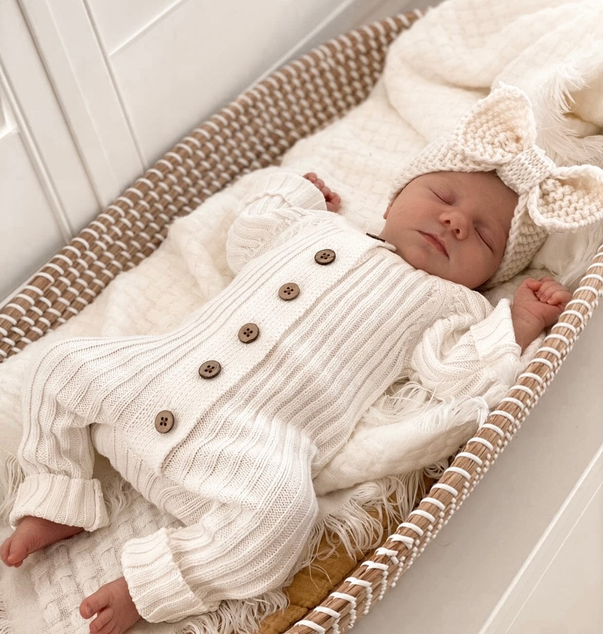 Ribbed Romper ~ Milk - Little B's