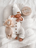 Ribbed Romper ~ Milk - Little B's 