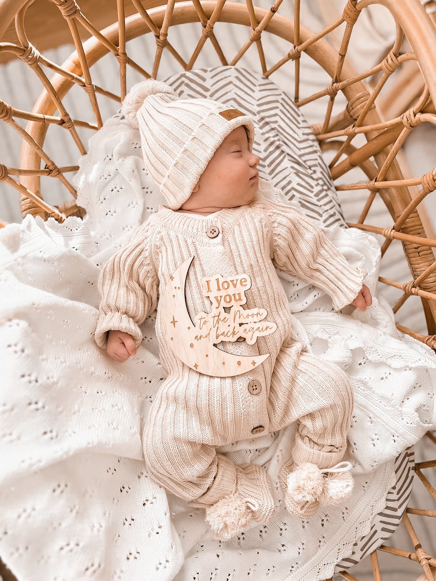 Knitted Cotton Ribbed Romper - Honey Milk