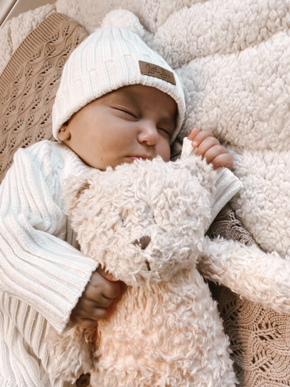 Ribbed Beanie ~ Milk - Little B's 
