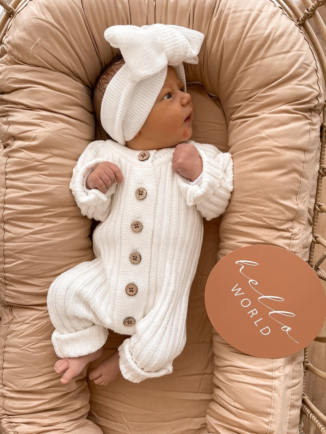Ribbed Romper ~ Milk - Little B's 