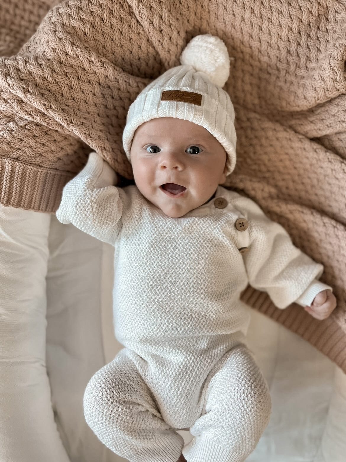 Ribbed Beanie ~ Milk - Little B's 