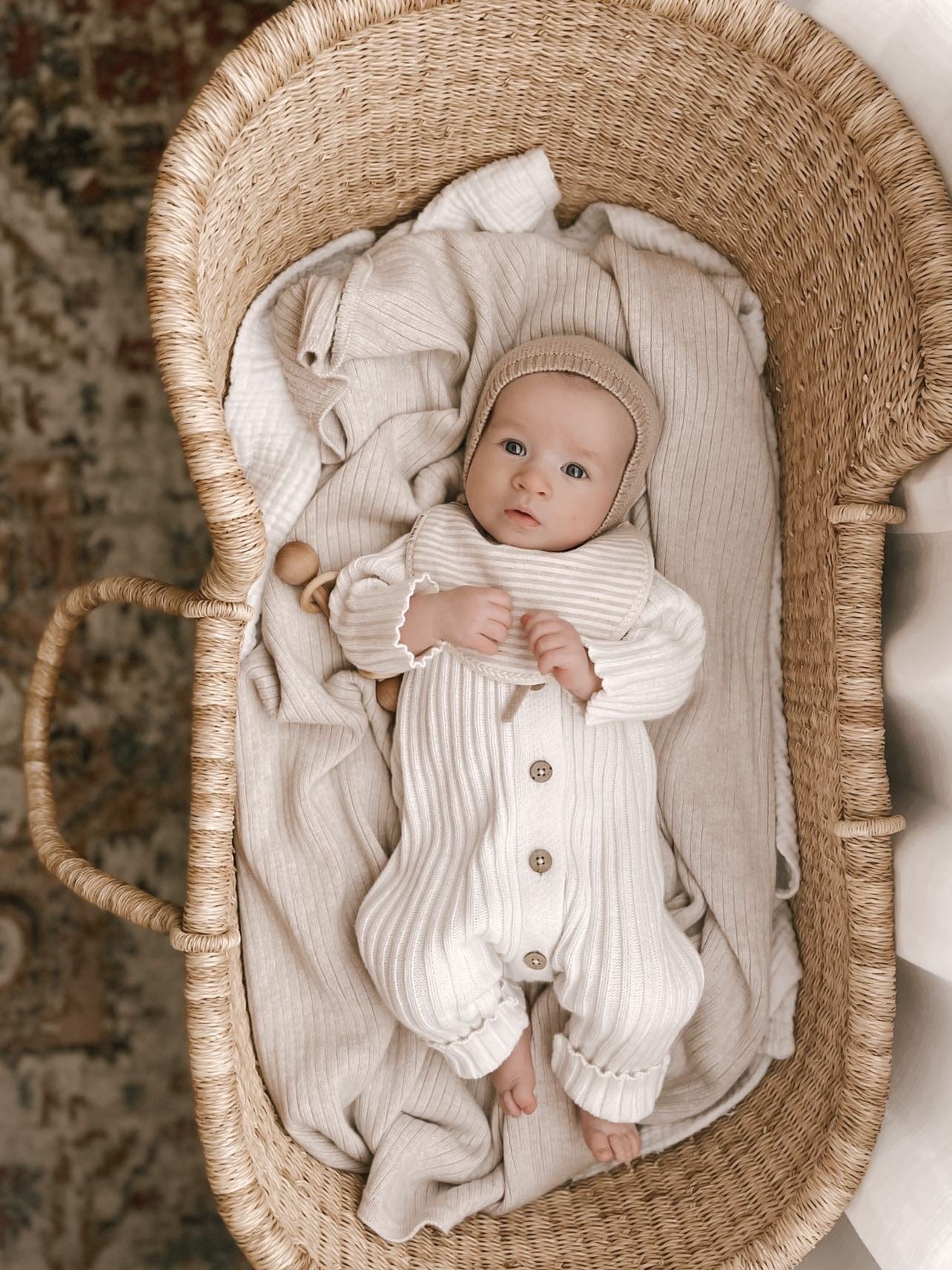 Ribbed Romper ~ Milk - Little B's 